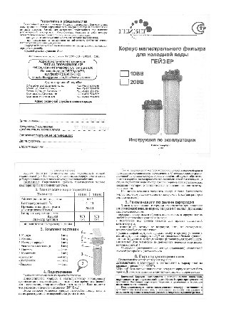 ГЕЙЗЕР BB 10 X1 50539