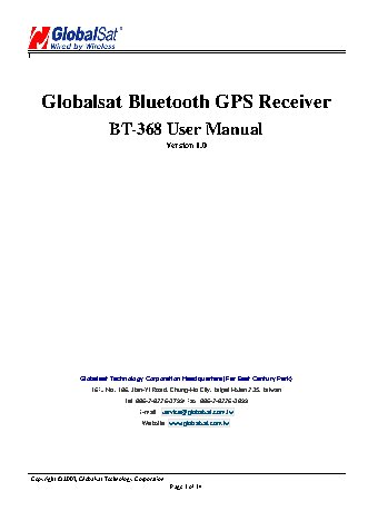 GLOBALSAT BT-368