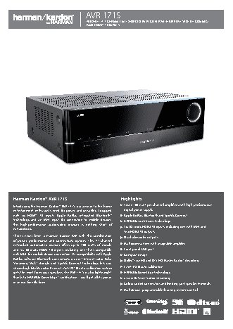 HARMAN KARDON AVR 171S