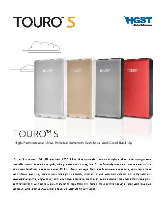 HITACHI 1Tb Touro S HTOSEA10001BCB