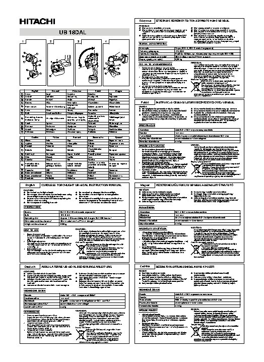 HITACHI UB18DAL