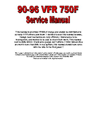 HONDA VFR750F (1990-1996)