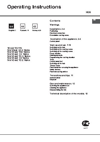 HOTPOINT-ARISTON KRO 642 TO X