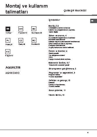 HOTPOINT-ARISTON AQ 105 D 49 D EU/B Aqualtis