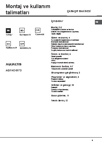 HOTPOINT-ARISTON AQ 114 D 697 D EU/B Aqualtis