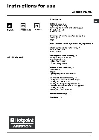 HOTPOINT-ARISTON ARMXXD 109