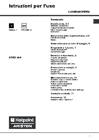 HOTPOINT-ARISTON ARSD 109