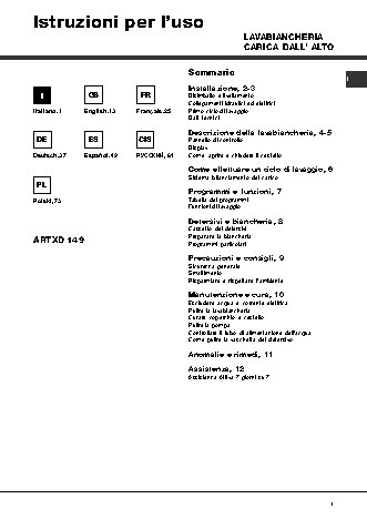 HOTPOINT-ARISTON ARTXD 149