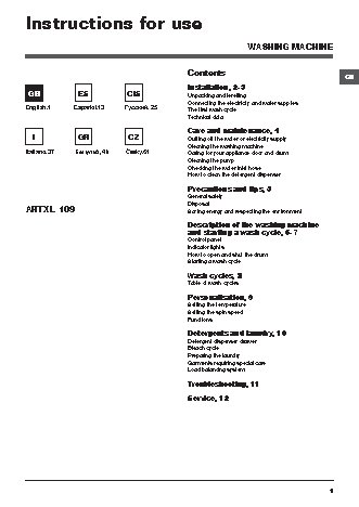 HOTPOINT-ARISTON ARTXL 109