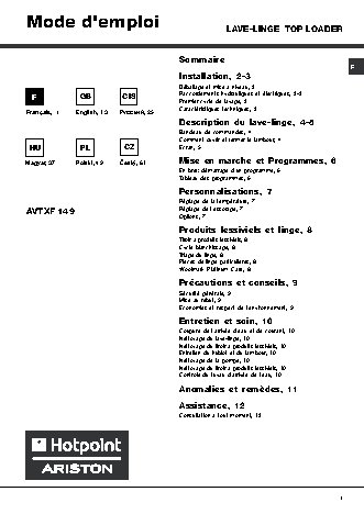 HOTPOINT-ARISTON AVTXF 149