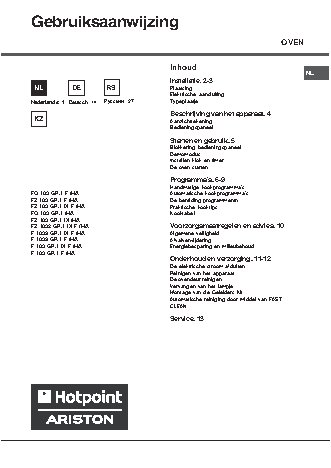 HOTPOINT-ARISTON F 1039GP.1 IX F HA