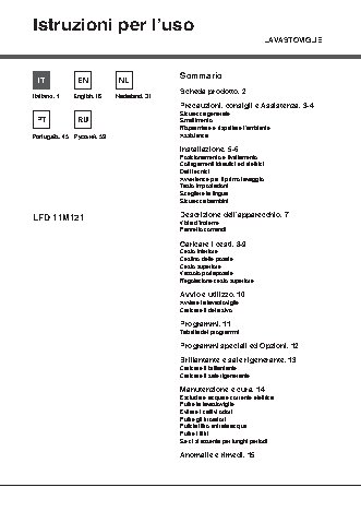 HOTPOINT-ARISTON LFD 11M121 OCX EU