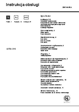 HOTPOINT-ARISTON LSTA+ 216 A/HA