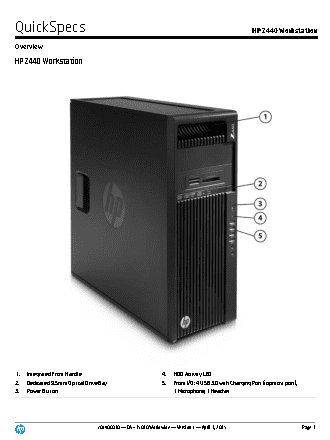 HP Z440 E5-1620v3, 16GB(2x8GB)DDR4-2133, 1TB SATA 7200 HDD (G1X54EA)