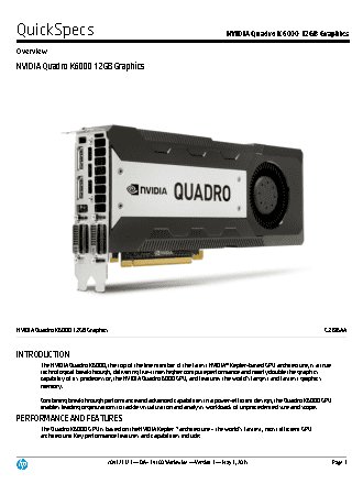 HP NVIDIA Quadro K6000 (C2J96AA)