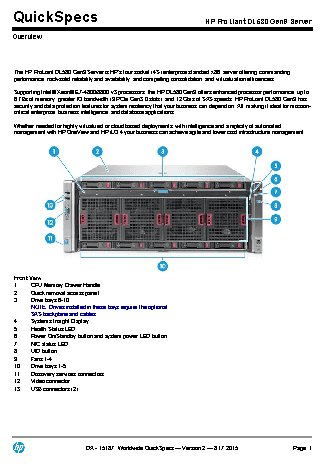 HP Proliant DL580 Gen9 2xXeon8C E7-4809v3/4x16GbR2D_2133/P830iFBWC/SFF (793308-B21)
