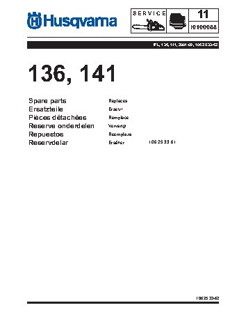 HUSQVARNA 141 (2001) parts
