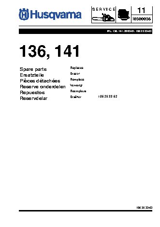 HUSQVARNA 141 (2003) parts