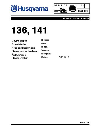 HUSQVARNA 141 (2004) parts