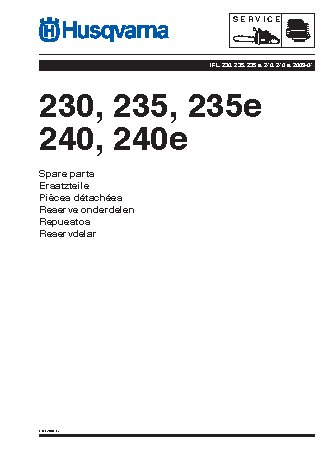 HUSQVARNA 230 (2009) parts