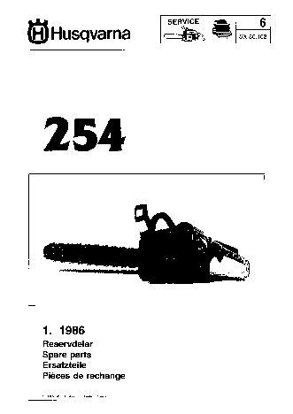 HUSQVARNA 254 (1986) parts