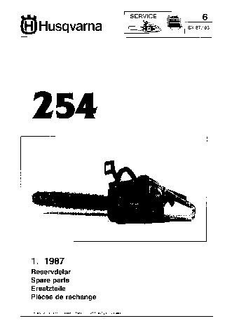 HUSQVARNA 254 (1987) parts