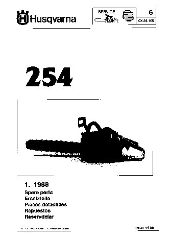 HUSQVARNA 254 (1988) parts