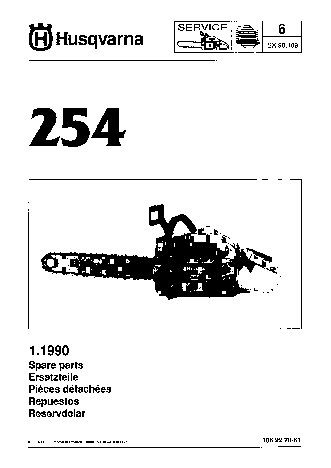HUSQVARNA 254 (1990) parts