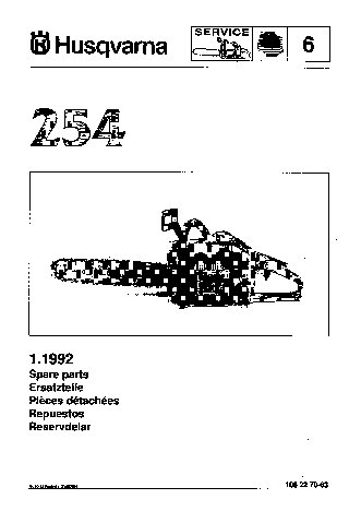 HUSQVARNA 254 (1992) parts
