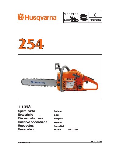 HUSQVARNA 254 (1998) parts