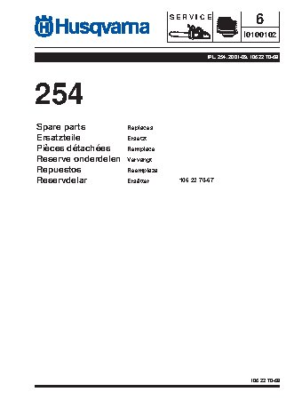 HUSQVARNA 254 (2001) parts