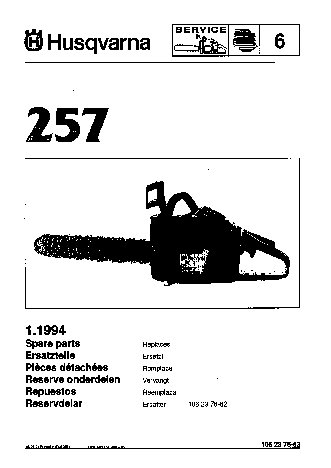 HUSQVARNA 257 (1994) parts