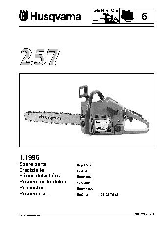 HUSQVARNA 257 (1996) parts
