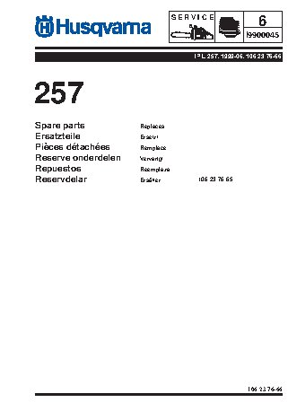 HUSQVARNA 257 (1999) parts