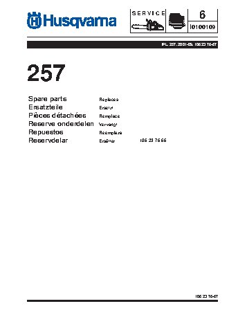 HUSQVARNA 257 (2001) parts