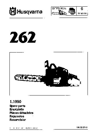 HUSQVARNA 262 (1990) parts