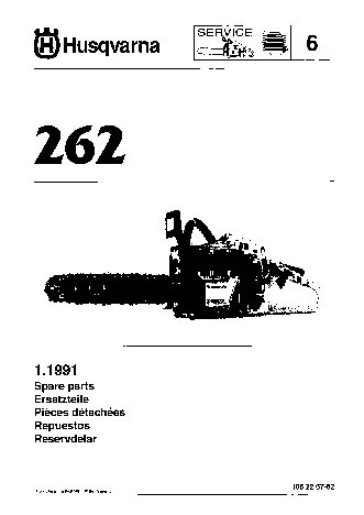 HUSQVARNA 262 (1991) parts