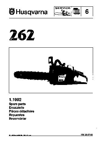 HUSQVARNA 262 (1992) parts