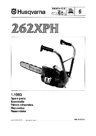 HUSQVARNA 262 XPH (1993) parts