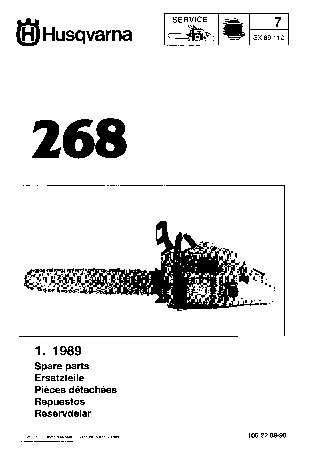 HUSQVARNA 268 (1989) parts