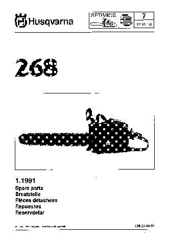 HUSQVARNA 268 (1991) parts