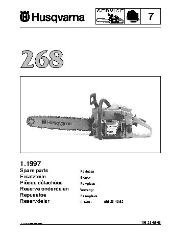 HUSQVARNA 268 (1997) parts