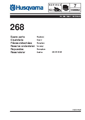 HUSQVARNA 268 (1999) parts