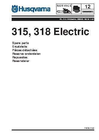 HUSQVARNA 315 (2000) parts