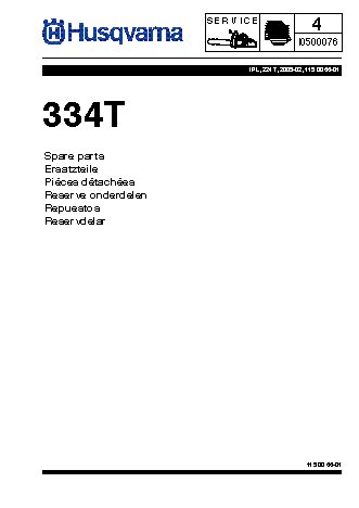 HUSQVARNA 334T (2006) parts