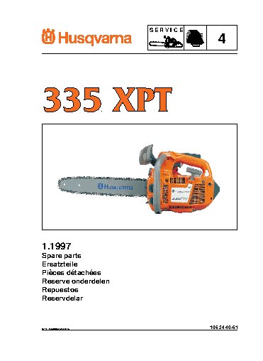 HUSQVARNA 335 XPT (1997) parts