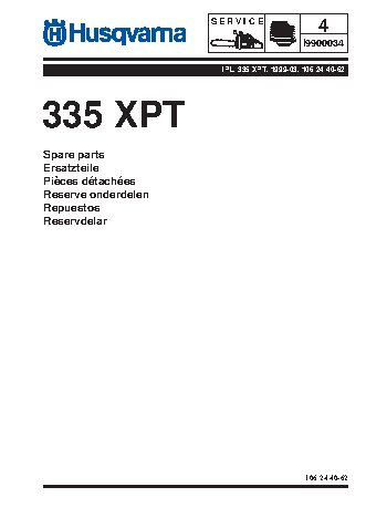 HUSQVARNA 335 XPT (1999) parts