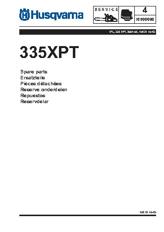 HUSQVARNA 335 XPT (2001) parts