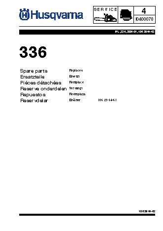 HUSQVARNA 336 (2004) parts