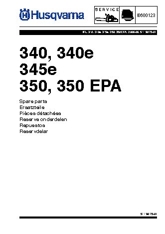 HUSQVARNA 340e (2006) parts